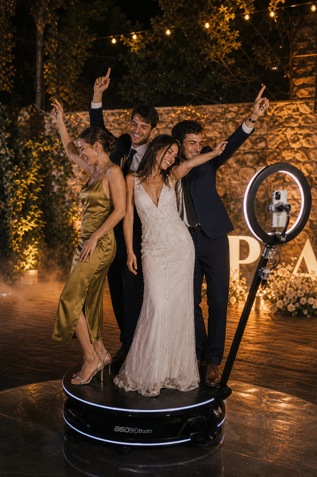 Plataforma 360 en boda